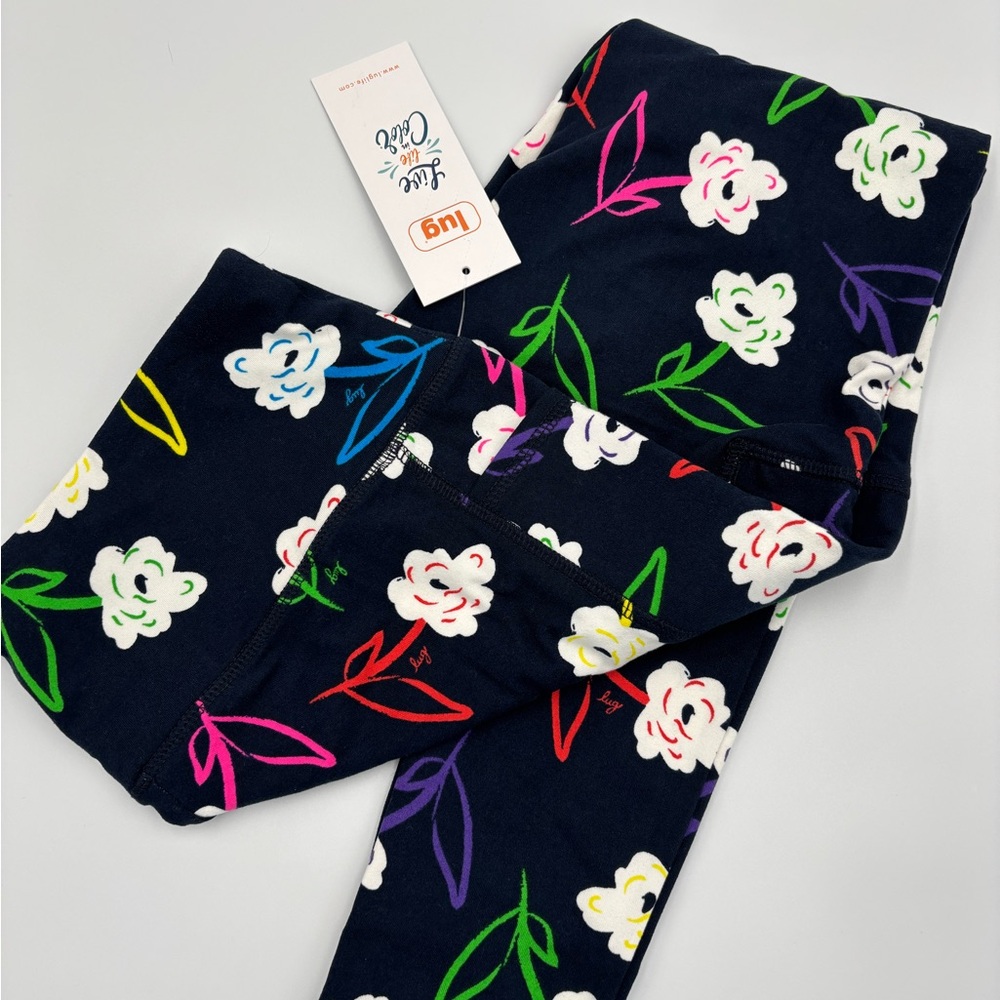 Lug ankle leggings small bright floral